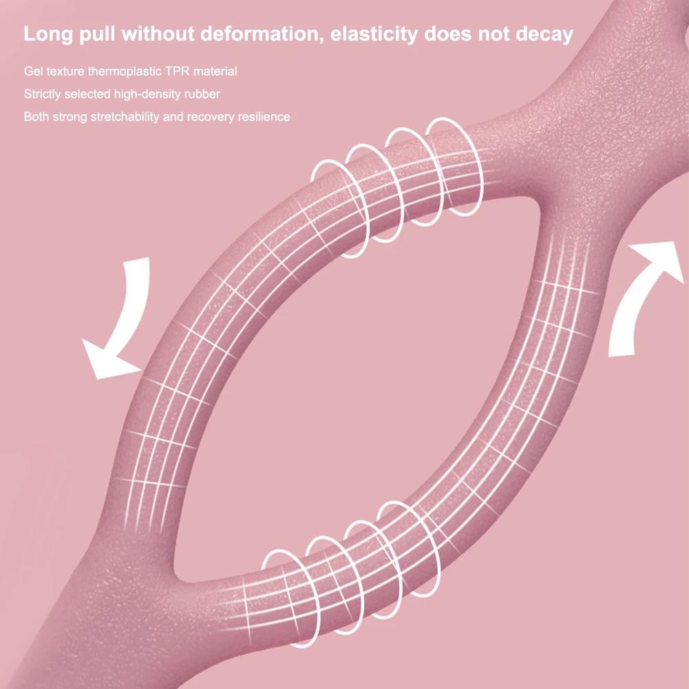 Resistance Bands Yoga 8 Word Tension Device Back Training Rope Open Neck Stretch Belt Silicone Fitness Equipment Arm Exercise