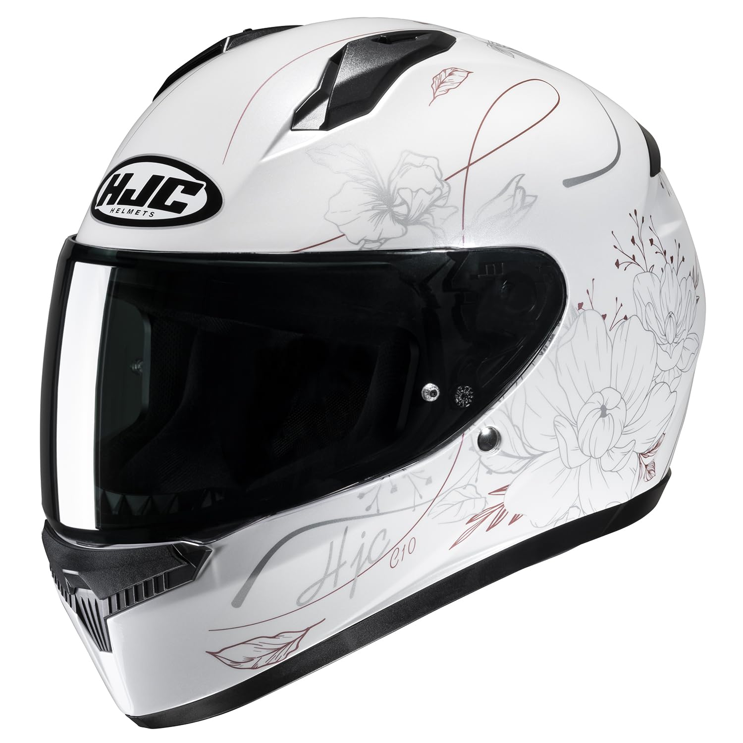 HJC HELMETS (HJC Helmets) Motorcycle Helmet, Full Face, Ventilated, Removable Inner Lining, C10 Epic HJH237 WHITE L (58 - 59cm)