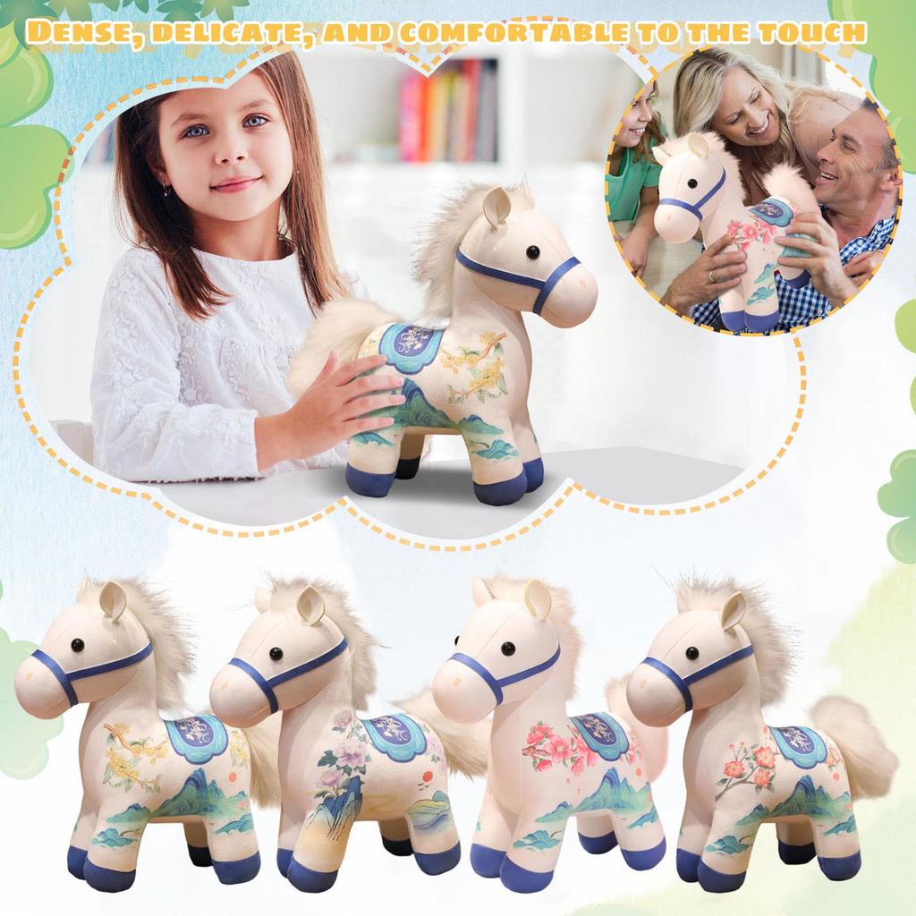 20cm Plush Horse Stuffed Doll, Soft Fabric And Portable Design, Men Women Kids Backpack Purse Car Home Table Birthday Party Decoration