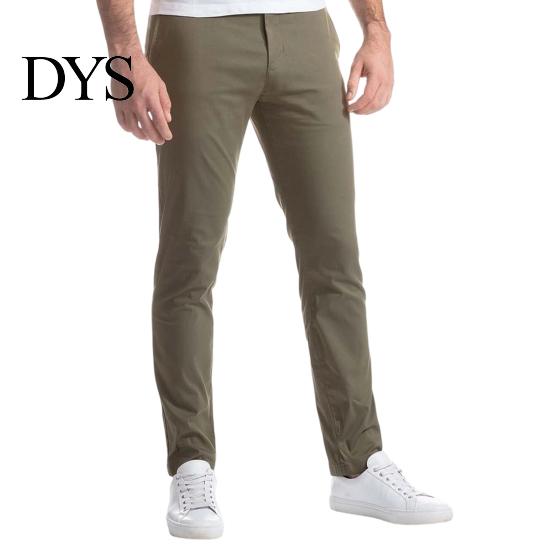 Breathable Autumn Winter Chinos Men Twill Trousers, Slim Fit Stretch Pants, Solid Color All Season Flexible Pants Straight Leg Casual for Office