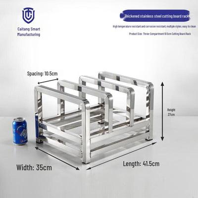Plastic 3-Slot Chopping Board Drying Rack