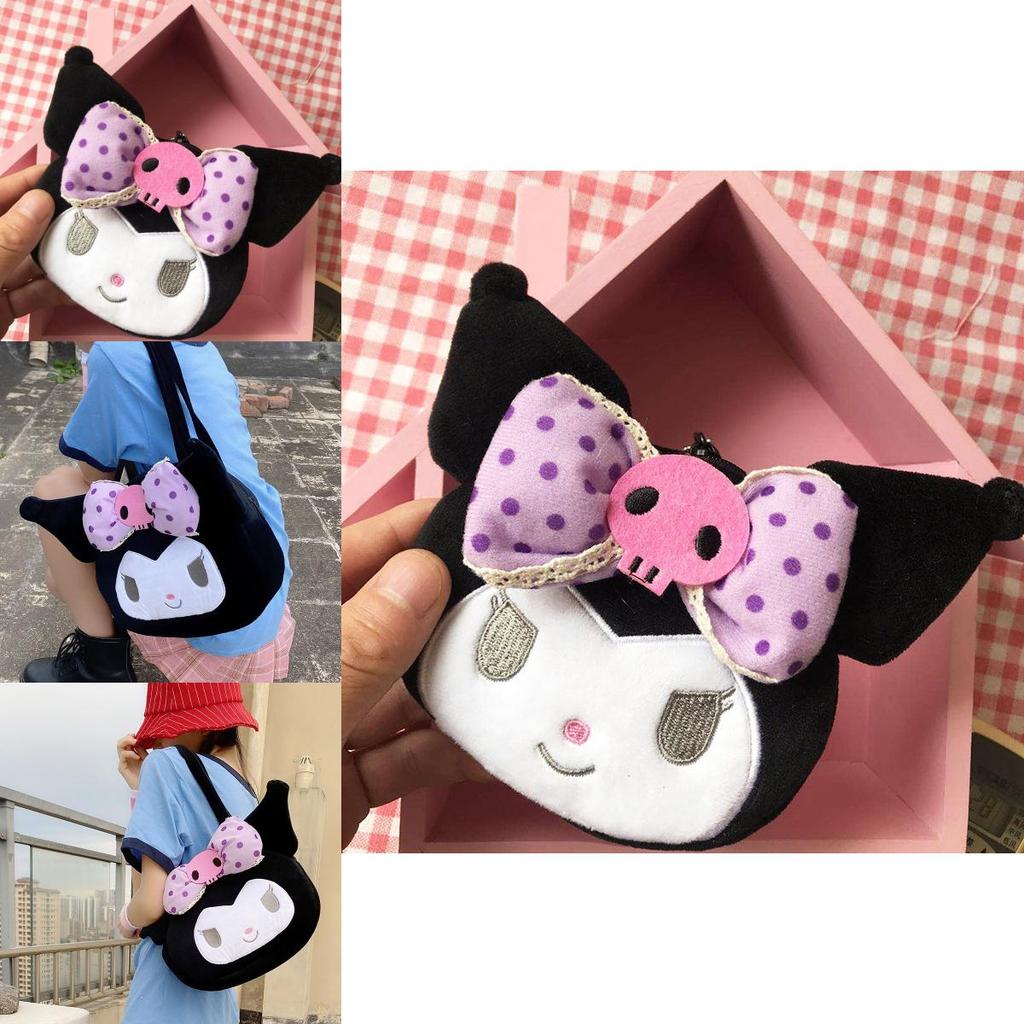 Adorable Kuromi Plush Handbag For Women And Girls Featuring Cute Kawaii Design