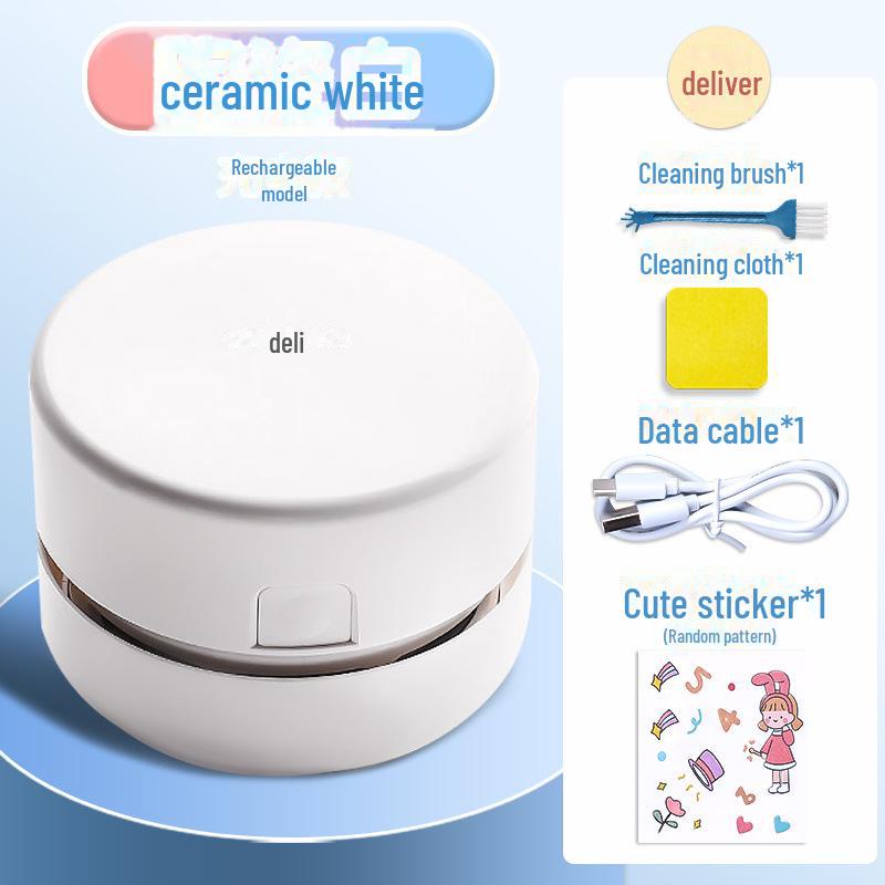 Deli Desktop Vacuum Cleaner for Eraser and Pencil Shavings, Keyboard Dust, and Student Desk Cleaning