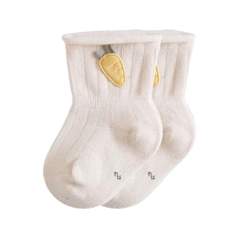 Baby Socks, Newborn Baby, Spring and Autumn, Thin Cotton Without Pilling, 0-3 Months Baby, Rolled Edge, Boneless Short Socks