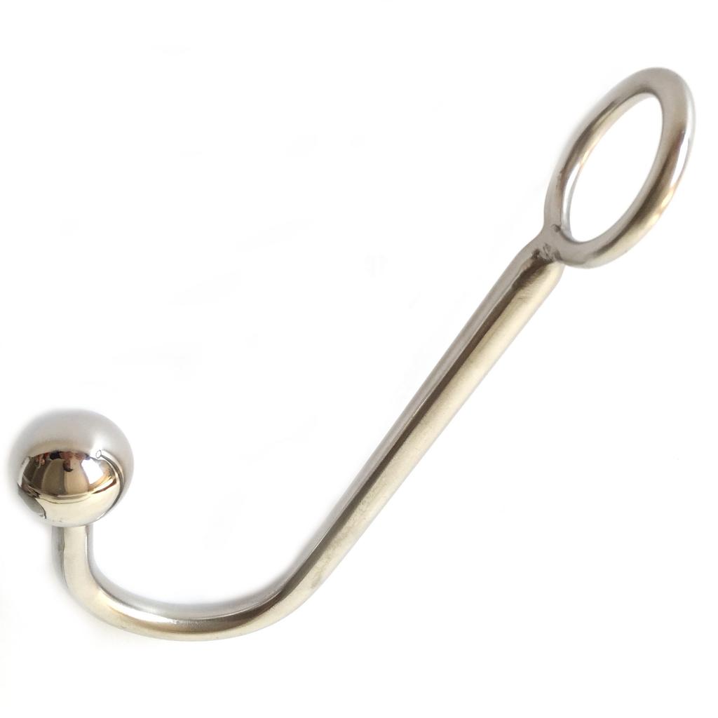 Black Emperor High Quality Stainless Steel Waterproof Anal Hook with Ball Hole Anal Plug for Butt Anal Sex Toys Adult Products