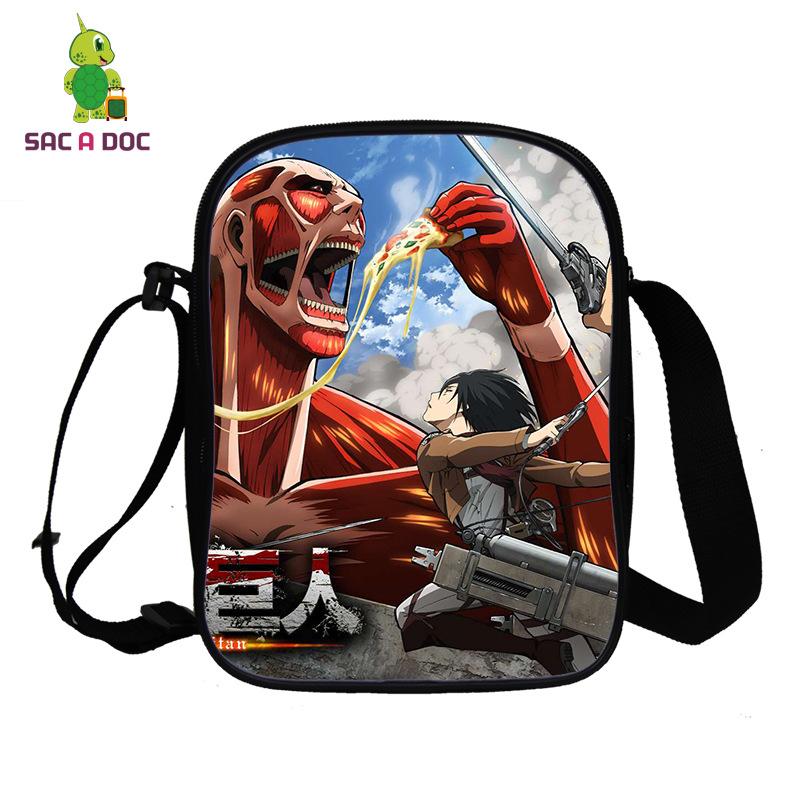 New Anime Attack on Titan Giant Shoulder Bag Full Color 3D Printed Messenger Bag