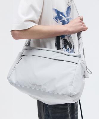 Maison Mined Nylon Cross Bag Light Gray