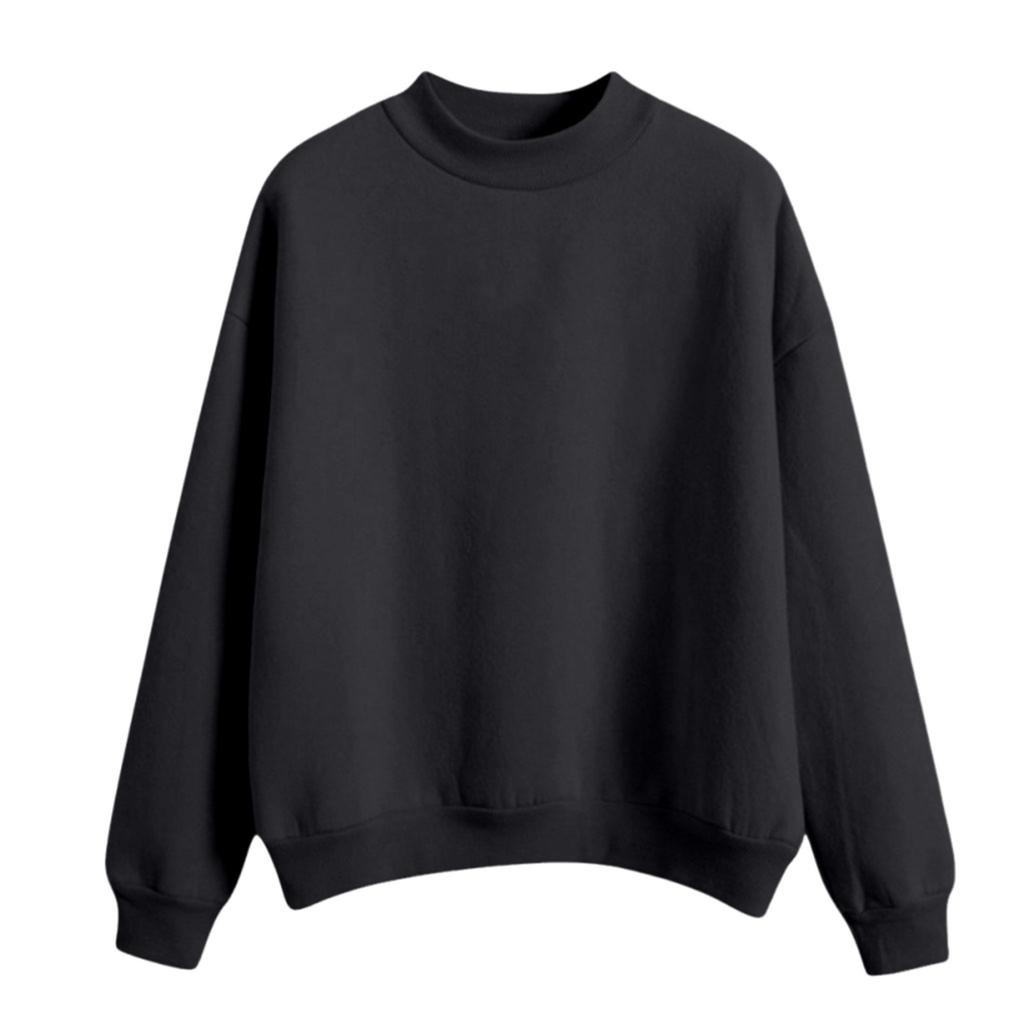 Damen Winter Tops Damen Langarm Sweatshirt Lässig Locker Geschnitten Pullover Fleece Tops