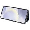 For Samsung Galaxy S25 Case Tri-Fold Card Holder Kickstand TPU + Leather Back Cover with Shoulder Strap