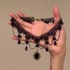 Gothic Punk Sexy Lace Black  Pendent Necklace For Women Teens Girls Rivet Flower Collar Necklace Rock Jewelry Gifts Party
