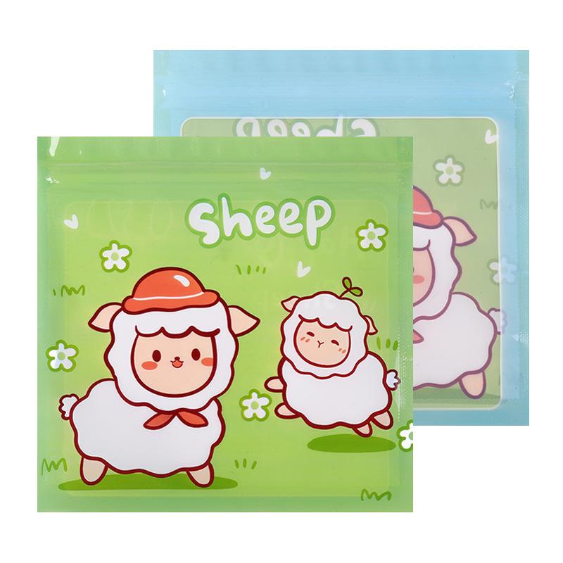 TETP 50Pcs Ziplock Bag With Claer Window Handmade Candy Lollipop Chocolate Macarons Packaging Favors DIY Headdress Bracelet Pack