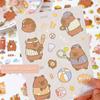 4Sheets Kawaii Cute Capybara Frosted Stickers Cartoon Diary Decoration Scrapbooking Journal Stickers Aesthetic Stationery School