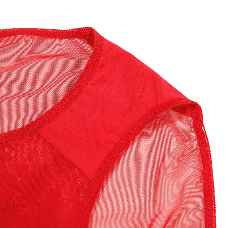 Aimer Women's Red Lace Mid-Waist Briefs