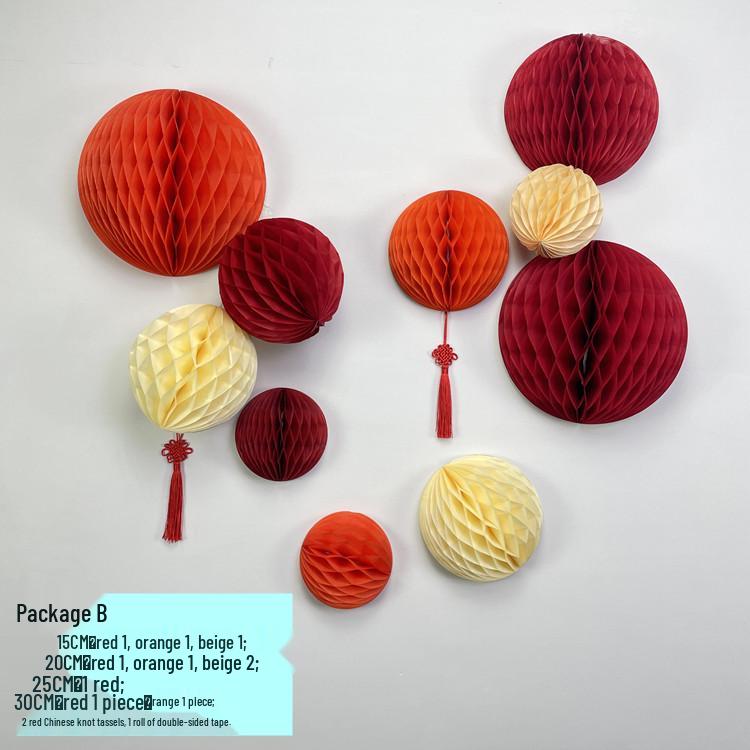 Honeycomb Paper Ball Garland: Perfect for Birthdays, Weddings, Room Decor, and Events