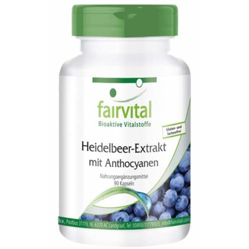 

Fairvital Blueberry Extract + Anthocyanin 90 Capsules