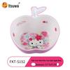 WUHE Kitty Melamine Divided Plate & Apple Bowls Set