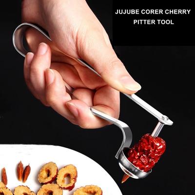 Jujube Corer Cherry Pitter Tool Non-Slip Handle Easy Locking Feature Stainless Steel Jujube Core Removal Tool
