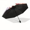 1pc Cartoon Colorful Kittens Animals Durable Cartoon Folding Umbrella, Portable 3-Fold Compact Umbrella for Men and Women, Suitable for Travel or