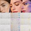 10 Stück Aurora Eyeliner Augenbrauen Tattoo Aufkleber Wasserdicht Metallische Make-up Patches Gesichtskunst