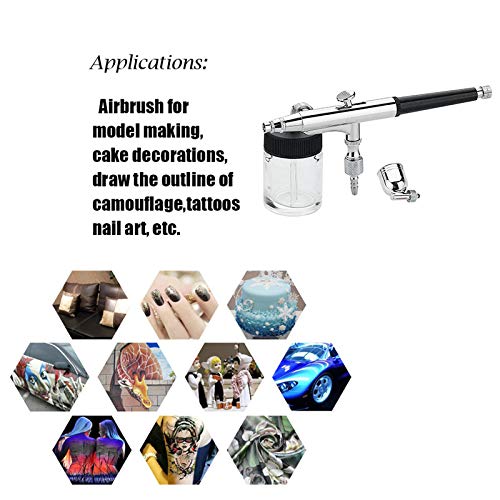 BT-134 Professional Mini Gravity Feed Airbrush Kit Copper Material for Crafts Auto Art Temporary Tattoos Nail & Cake Design