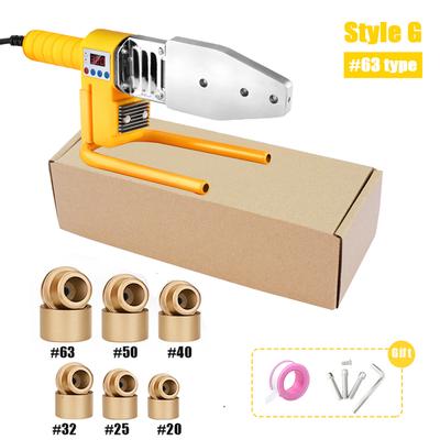 800W Pipe Welding Machine Pipe Soldering Iron Plastic Welding PP/PPR/PB/PE Tube Heating Melt Tool 63/23 Types