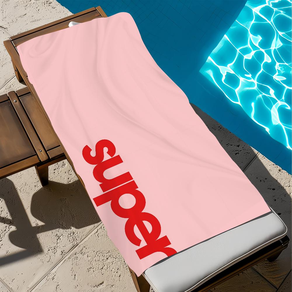 S-Superglide-es LOGO LUXURY Towel Large Quick-Drying Microfiber soft Beach Towel for Travel Fitness Sauna Bathing Camping