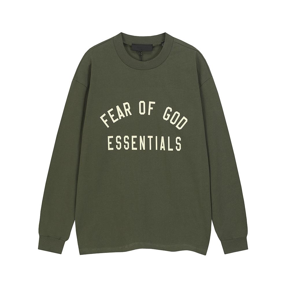 F132 FOG Essentials Bluza z okrągłym dekoltem i silikonowym logo z literami Casual Streetwear - Pulower Streetwear Unisex