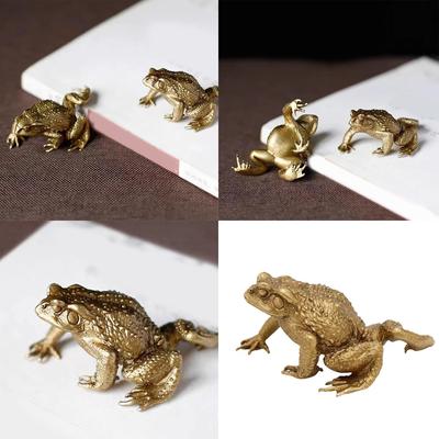 Handwerk Messing Kröten Figur Symbol für Reichtum und Glück für Büro Zuhause Desktop Dekorationen Fengshuis Ornament