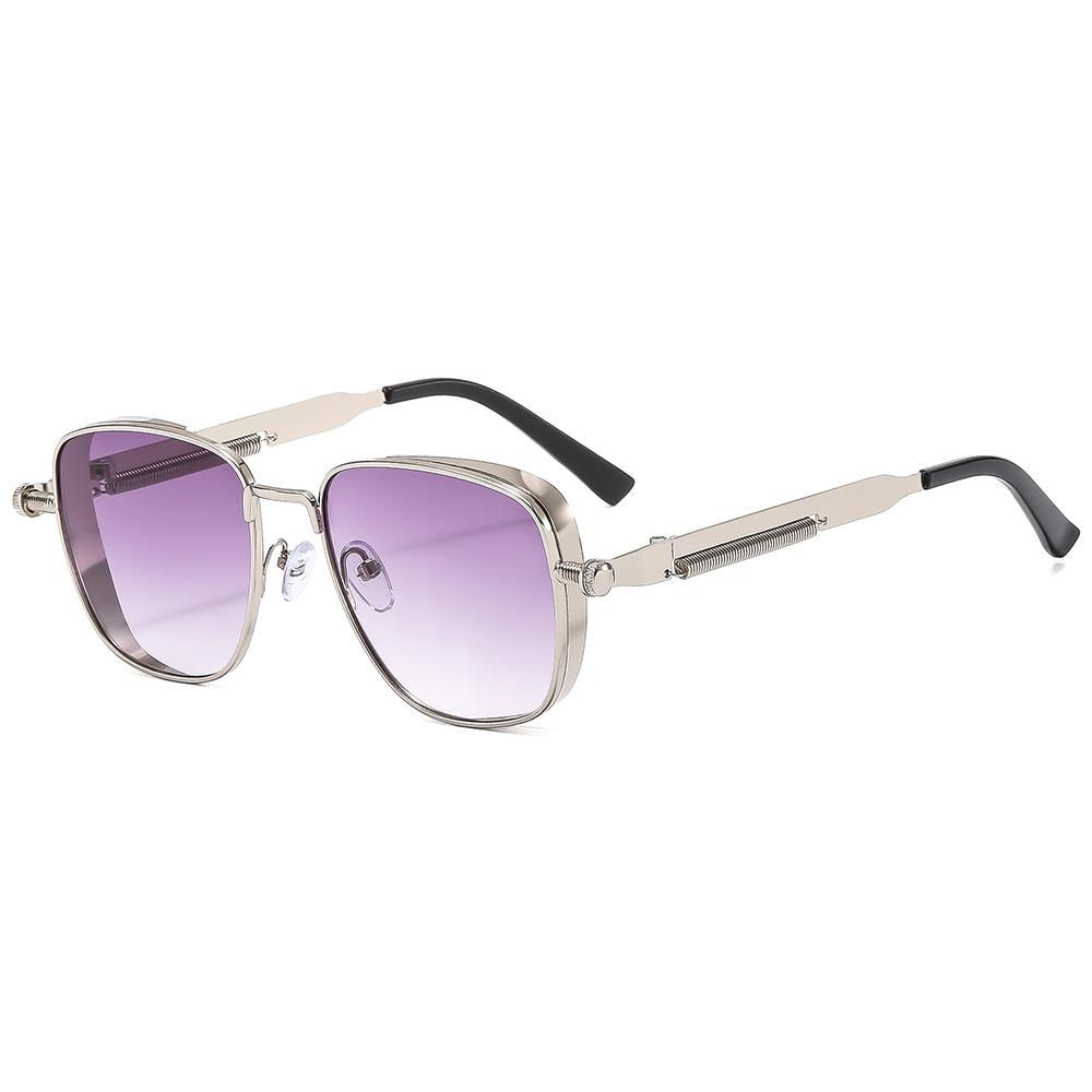 

Новые Солнцезащитные Очки Мужские Солнцезащитные Очки Ретро Пружинная Дужка Для Вождения Уличные Спорт Металл Прямоугольные Декоративные Очки Женские Uv400