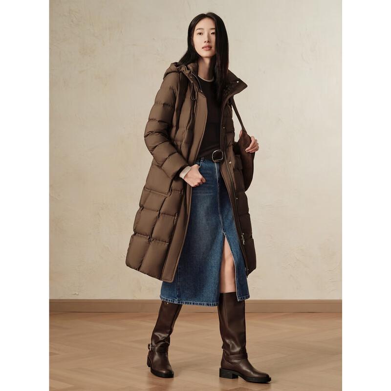 Juzhi Annakou Women's Glacier Series Mid-Length Goose Down Puffer Jacket