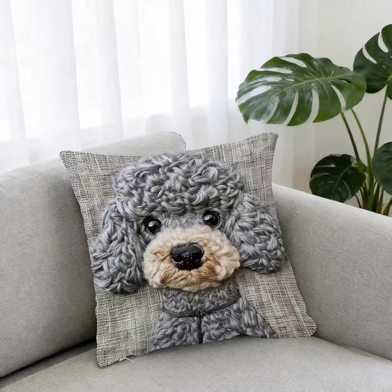 Federa Cuscino Corta Peluche Grigio con Fantasia Animali Carini Morbida Delicata sulla Pelle Senza Imbottitura