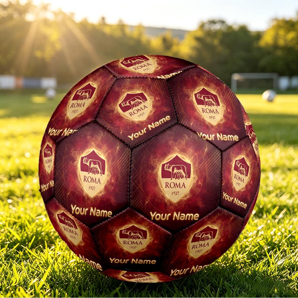 Personalized Size 5 Football AS Roma Pattern Outdoor Game Sports Ball Gift
