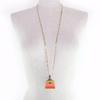 Excellent HERMES Necklace Marokinje GM Fusion Kelly gold Buffalo horn Women Used