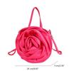 Shoulder Bag Clutch Bag 3D Rose Shape Crossbody Bag Handbag Fashion Tote Bag Banquet Prom Wedding Evening Bag  Hot Pink
