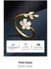 Elegant Gold-Plated Adjustable Wheat Ear Open Ring