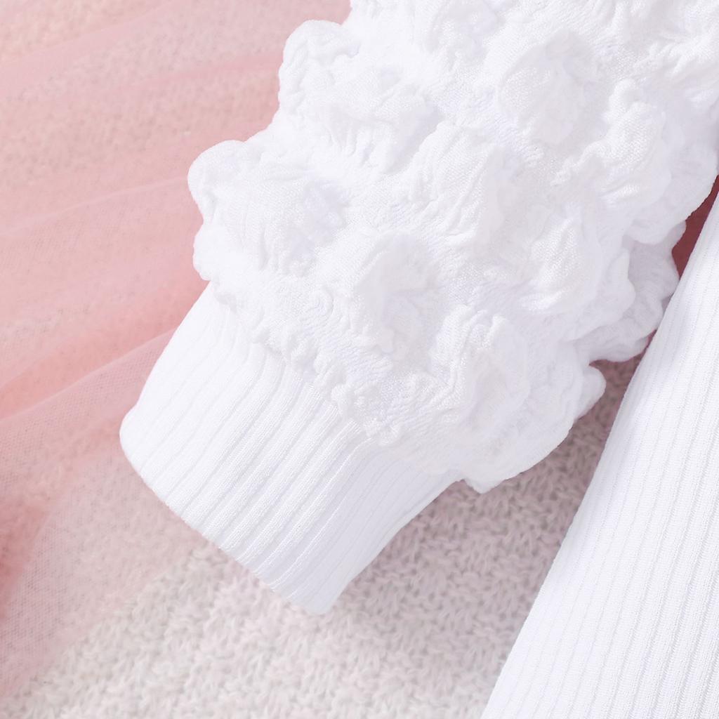 Alphabet Print Baby Romper Set - Bow Pants Two-Piece Outfit