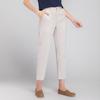Women's High-Waist Cotton Linen Cigarette Pants - Summer 2025, Petite Eight-Point Casual, Straight Leg