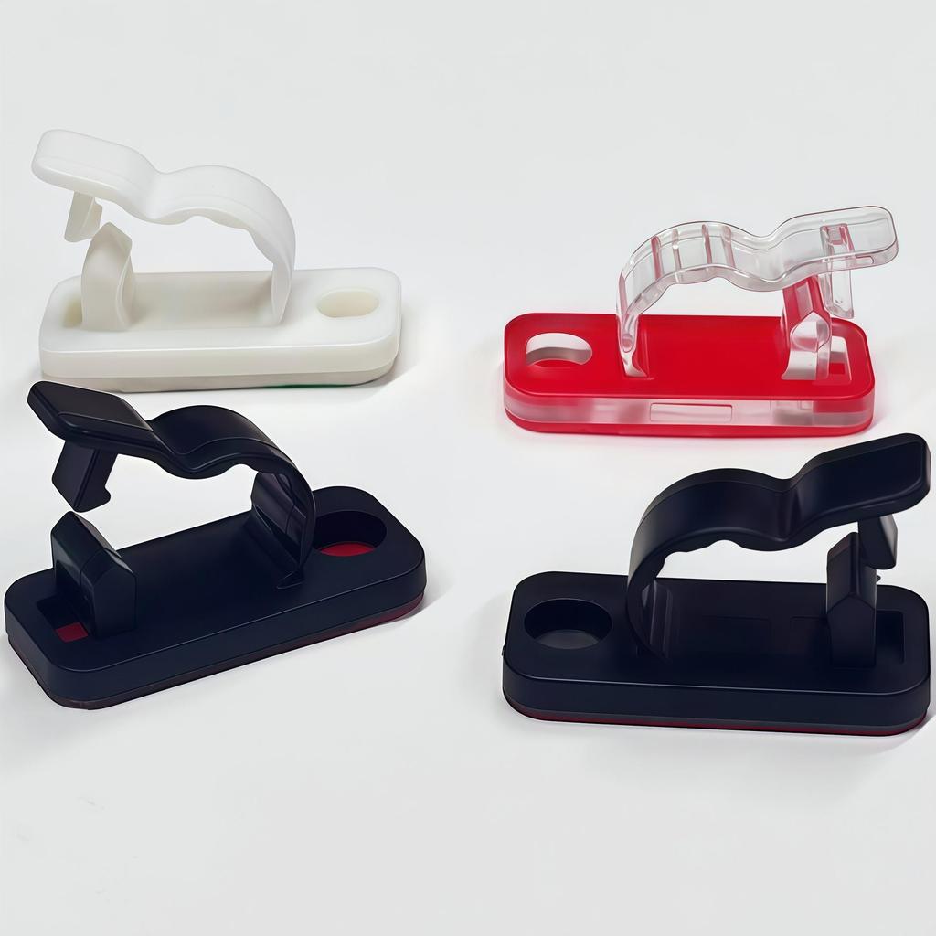 Adhesive Cable Management Clips - Nylon R-type Wire Holders