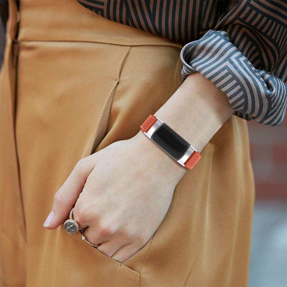 For Fitbit Charge 6/5 Smart Watch Band Genuine Leather Adjustable Wrist Strap Replacement