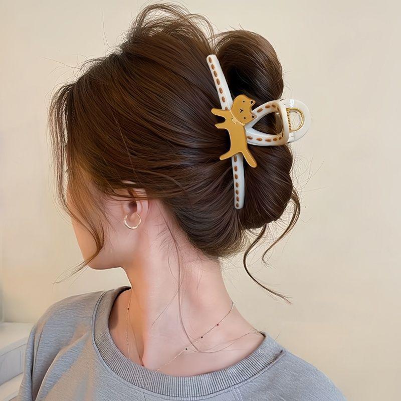 Elegant French Retro Small Shark Hair Clip for Thin Hair