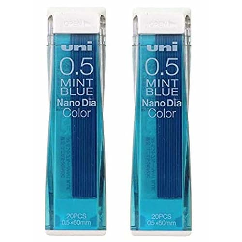 

Карандаш Mitsubishi Uni Nano Diamond Color Core 0,5 мм, мятно-синий, набор из 2 шт.