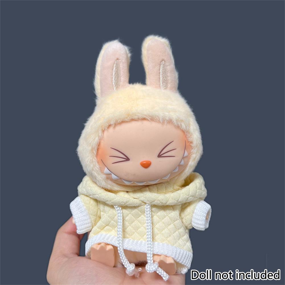 For 17cm Labubu Doll Clothes Fashion Clothes Hoodies Dresses Doll Clothes Color Match Shirts Dolls Accessories Cute Decoration Little Clothes