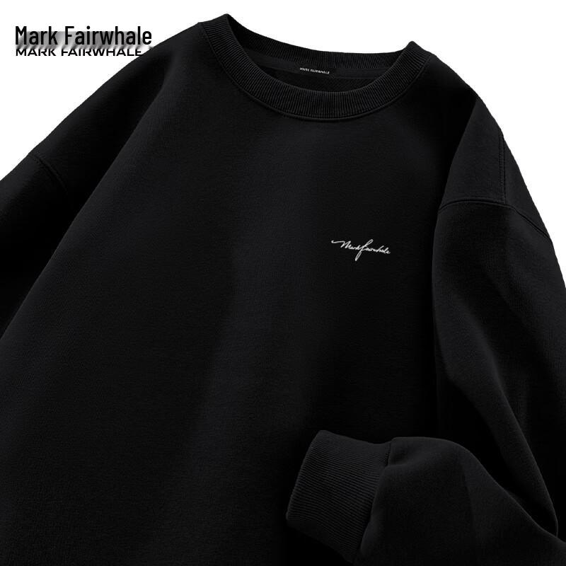 Mark Fairwhale Men's Trendy Round Neck Pullover Sweatshirt