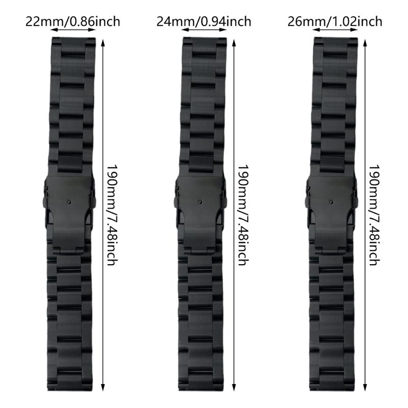 Smartwatch Adjustable Band Straps Wristband Bracelet Wear Resistance Unisex Waterproof with Double Press Fold Over Clasp
