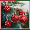6pcs/set Christmas Ball Champagne Pumpkin Ball Xmas Decorative Hanging Ornaments Party Christmas Spheres Pendant