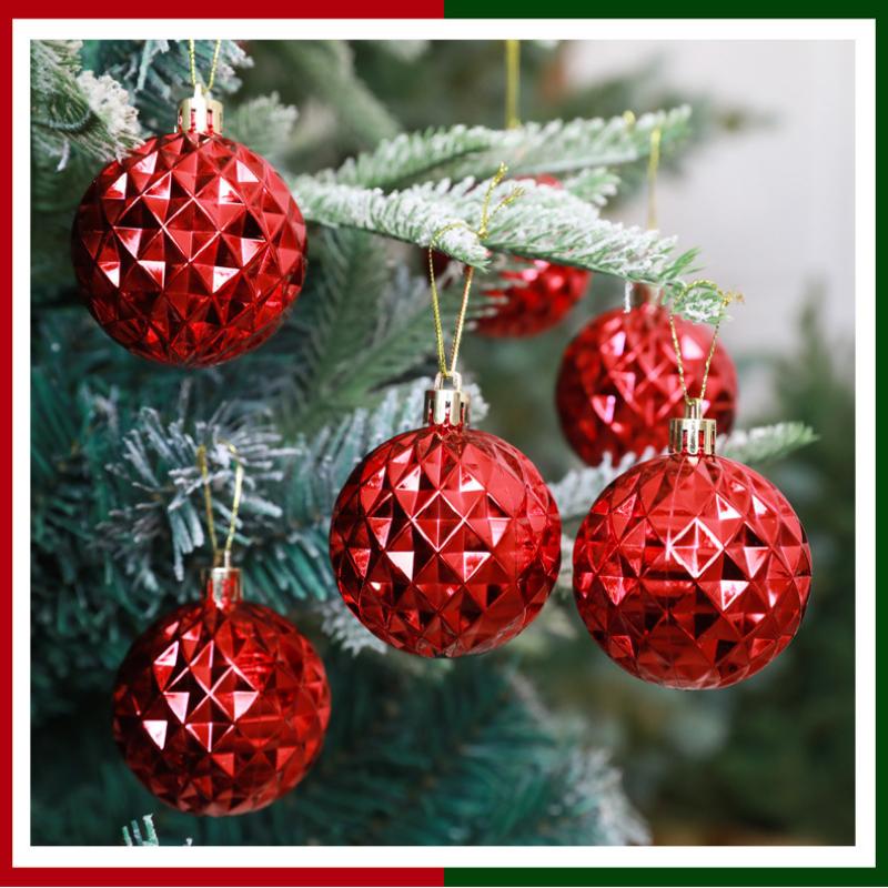 6pcs/set Christmas Ball Champagne Pumpkin Ball Xmas Decorative Hanging Ornaments Party Christmas Spheres Pendant