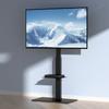 TV Stand Mount, Swivel Tall TV Stand for 32 To 85 Inch TVs, Height Adjustable Portable Floor TV Stand with Tempered Glass Base for Bedroom, Living