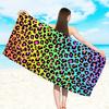 Y2K Hot Pink Leopard Print Beach Towel Girly Wild Animal Fur Pattern Soft Absorbent Quick Dry Towel for Beach Swimming