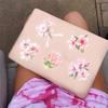 50PCS Cute Pink Flower PET Sticky Sticker Aesthetic Tear Open DIY Decoration Scrapbooking Stationery Supplies