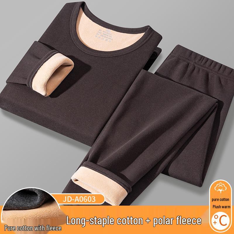 Pánská termální fleecem podšitá základní vrstva s kulatým výstřihem